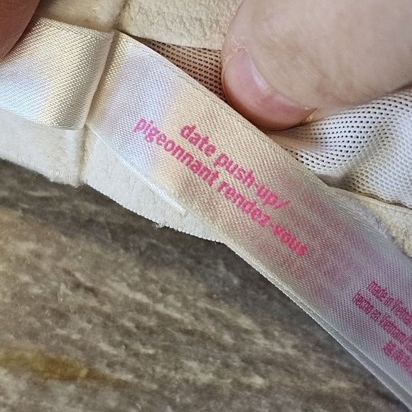 Victoria Secret PINK 36DD Date White Lace Underwire Padded Pushup Bra Strappy‎ - Picture 9 of 10